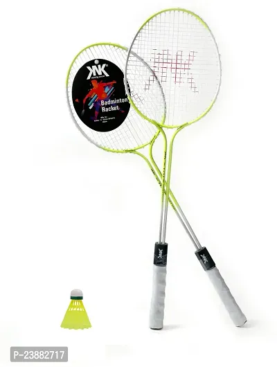 Kobro Multicolour Badminton Set Of 2 Piece Racquet With 1 Piece Plastic Shuttlecock Badminton Kit-thumb0
