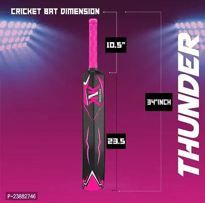 Knk Thunder Senior Plastic Cricket Bat With Soft Cricket Ball Cricket Kit-thumb3