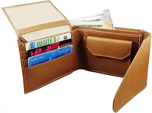 Men Artificial Leather Wallet - (3 Card Slots)