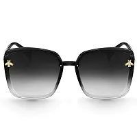 PIRASO Honey Bee on Lenses Black White Butterfly Sunglasses for Women Girls-thumb1