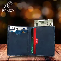 Piraso Stunning Indian Blue Leather Men's Wallet-thumb4