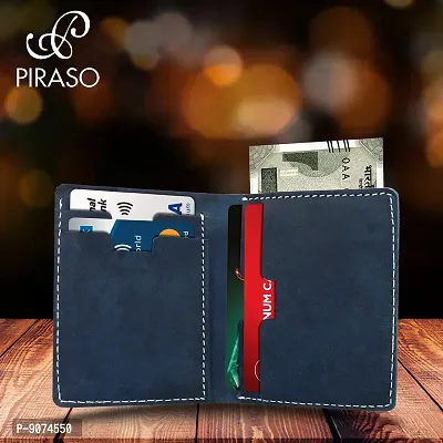 Piraso Stunning Indian Blue Leather Men's Wallet-thumb5