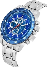 PIRASO Stunning Blue Dial with Silver Stainless Steel Chain Analog Watch for Men Boys-thumb4