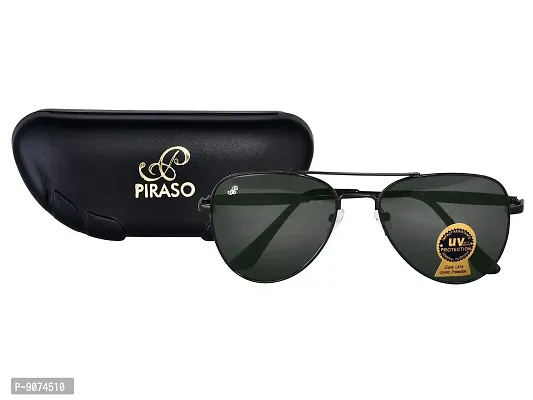 Piraso Aviator Black color UV Protected Unisex Sunglasses-thumb4