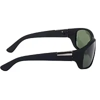 PIRASO Green color lens UV Protected Wrap Around Unisex Sunglasses-thumb2