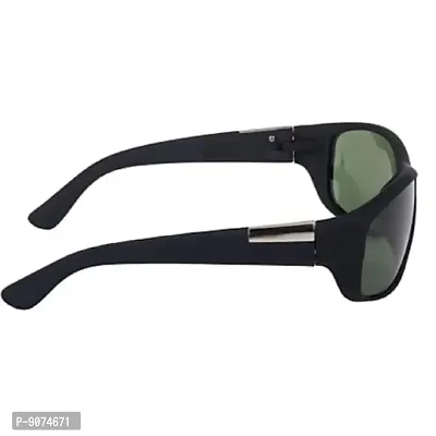 PIRASO Green color lens UV Protected Wrap Around Unisex Sunglasses-thumb3