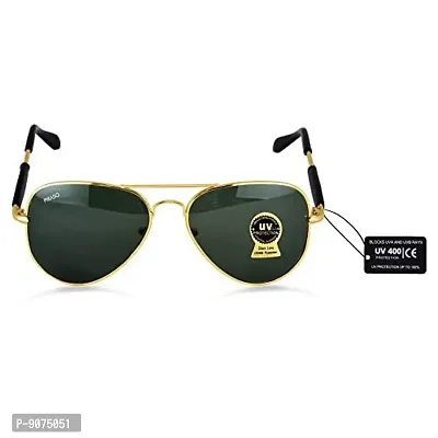 PIRASO UV Protection 400 Aviator Sunglasses For Men  Women (GOLD BLACK)-thumb2