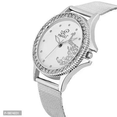 Piraso Analog White Dial Women's Watch-47-WH-thumb3