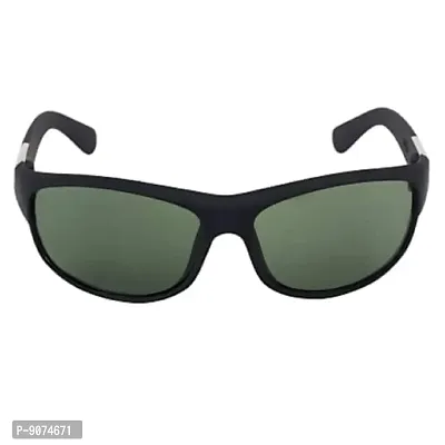 PIRASO Green color lens UV Protected Wrap Around Unisex Sunglasses-thumb2