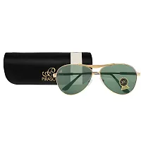 PIRASO Oval Shape Green Colour UV Protected Unisex Sunglasses-thumb4