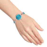 PIRASO Stunning Look Blue Colour Little Hearts on Dial with Beautifully Designed Double Heart Band Watches for Women Girls-thumb4