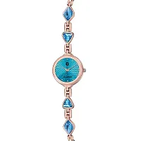 G-HAWK Blue Colour Little Hearts on Dial with Beautifully Designed Double Heart Band Watches for Women Girls-thumb1