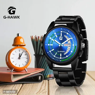 G-HAWK Designer Blue Color Dial with Day and Date Functioning Watch for Men and Boys-thumb3