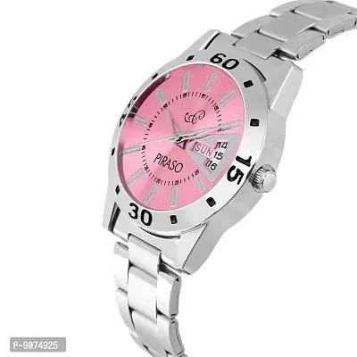 Piraso Analog Pink Dial Women's Watch-4057-PINK-CK-thumb3