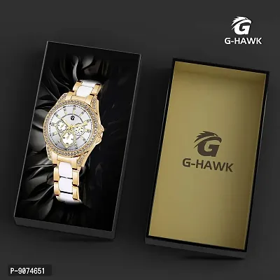 G-HAWK Gold-White Ceramic and Silver-White Dial Make The Perfect Pair in This Elegant Rendition of New Retro-thumb3