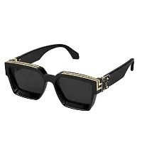 PIRASO Unisex Adult Oversized Sunglasses (Black Lens) (Free Size)-thumb2
