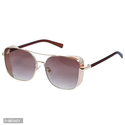 PIRASO Brown Color UV Protected Square Unisex Sunglasses