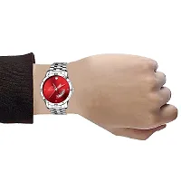 PIRASO Times- Quartz Day  Date Series Brown Watch for Boys  Mens 1140-RED-BROWN-CK (RED Silver)-thumb1