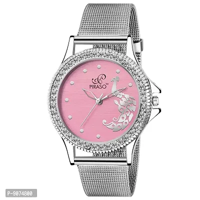 Piraso Analog Pink Dial Women's Watch-47-PNK-thumb0