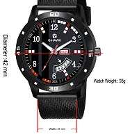 GHAWK Black Color Mesh Band with Day and Date Functioning Analog Watch for Men Boys-thumb3
