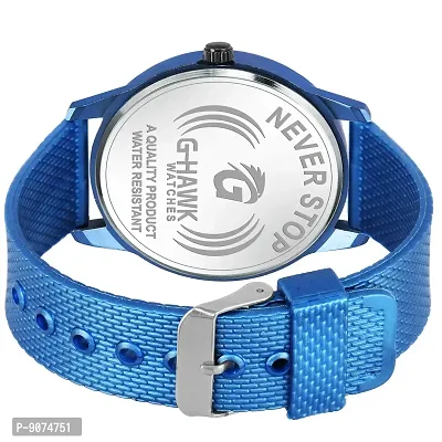 G-HAWK Blue Color Mesh Band with Day and Date Functioning Analog Watch for Men Boys-thumb4