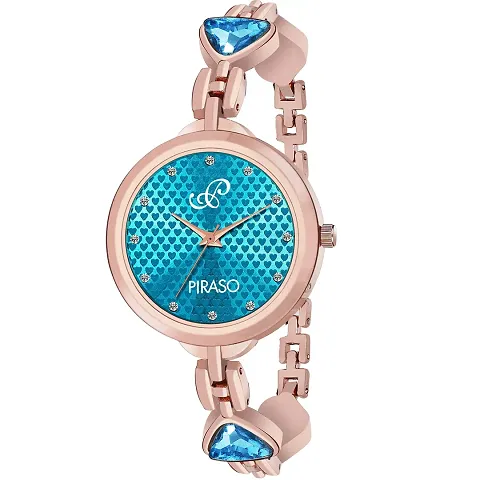 G-HAWK Colour Little Hearts on Dial with Beautifully Designed Double Heart Band Watches for Women Girls