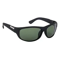 PIRASO Green color lens UV Protected Wrap Around Unisex Sunglasses-thumb3