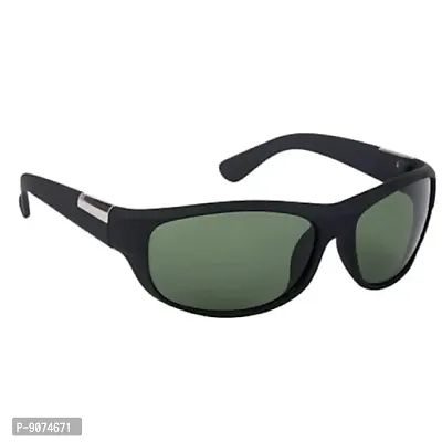 PIRASO Green color lens UV Protected Wrap Around Unisex Sunglasses-thumb4