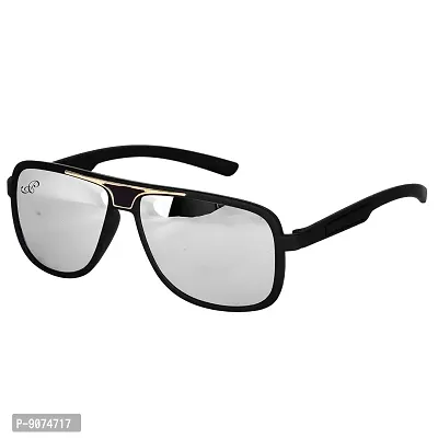 PIRASO Square Shape Silver Color Unisex UV Protected Sunglasses
