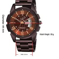 PIRASO Latest Brown Dial and Brown Chain with Date and Day Functioning Analogue Watch for Men,Boys-thumb3