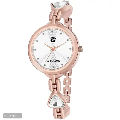G-HAWK Silver Little Hearts on Dial with Beautifully Designed Double Heart Band Watches for Women-thumb3