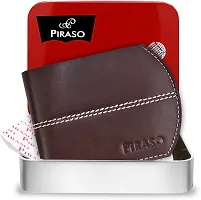 Piraso Stunning Indian Cherry Brown Leather Men's Wallet-thumb4