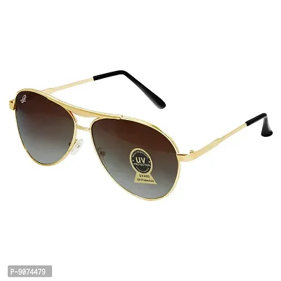 PIRASO Oval Shape Brown Color UV Protected Unisex Sunglasses