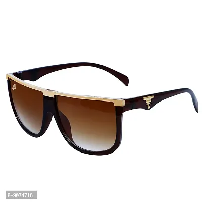 PIRASO Square Brown Color UV Protected Unisex Sunglasses