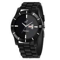 PIRASO Stunning Two Tone Dial  Designer Black Mesh Band with Day and Date Functioning Watch for Men Boys-thumb1