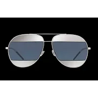 PIRASO Metal Body Unisex Sunglasses SILVER GREY-thumb1