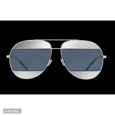 PIRASO Metal Body Unisex Sunglasses SILVER GREY-thumb2