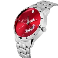 PIRASO Times- Quartz Day  Date Series Brown Watch for Boys  Mens 1140-RED-BROWN-CK (RED Silver)-thumb2