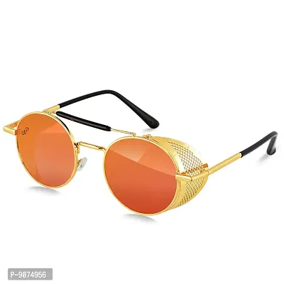 PIRASO Round Multicolor steampunk UV Protected Unisex Sunglasses