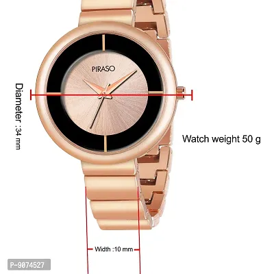 PIRASO Stunning Look Rosegold Color Band Watch for Women/Girls-thumb5