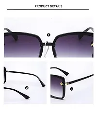 PIRASO Honey Bee on Lenses Black White Butterfly Sunglasses for Women Girls-thumb3
