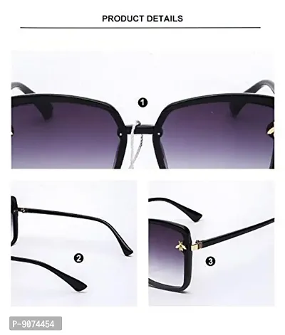 PIRASO Honey Bee on Lenses Black White Butterfly Sunglasses for Women Girls-thumb4
