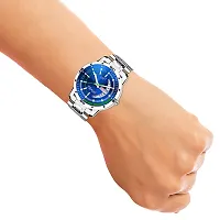 PIRASO Times- Quartz Day  Date Series Royal Blue Chain Watch for Boys  Mens-27-BL-CK-thumb2