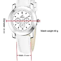 PIRASO Classy Chrono Design Dial with White Color Strap Watch for Women & Girls-thumb4