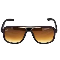 PIRASO Square Shape Brown Color Unisex UV Protected Sunglasses-thumb2