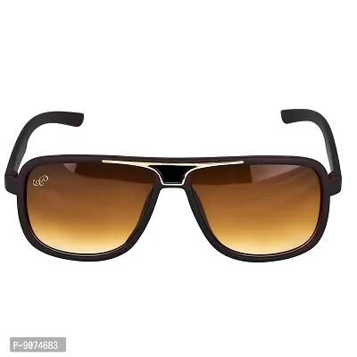 PIRASO Square Shape Brown Color Unisex UV Protected Sunglasses-thumb3
