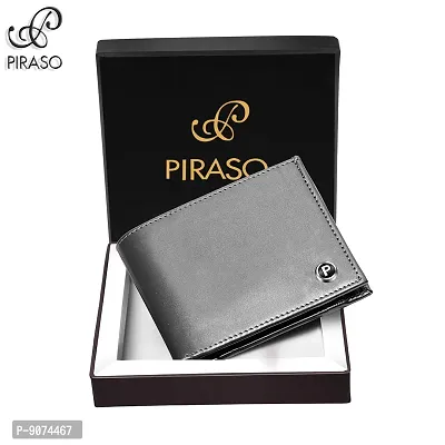 PIRASO Silver Shine Men's Leather Wallet-thumb5