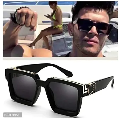 PIRASO Unisex Adult Oversized Sunglasses (Black Lens) (Free Size)-thumb4