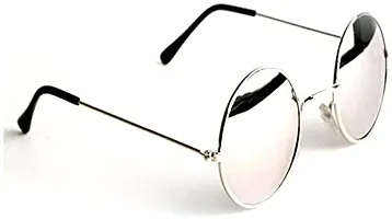 PIRASO UV Protected Unisex Combo Pack Of Three Round Sunglasses Black, Blue  Silver-thumb2