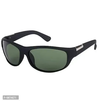 PIRASO Green color lens UV Protected Wrap Around Unisex Sunglasses